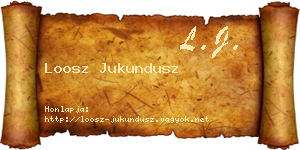 Loosz Jukundusz névjegykártya